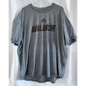 Champion Colorado Avalanche NHL Shirt Mens Gray 2XL Short Sleeve